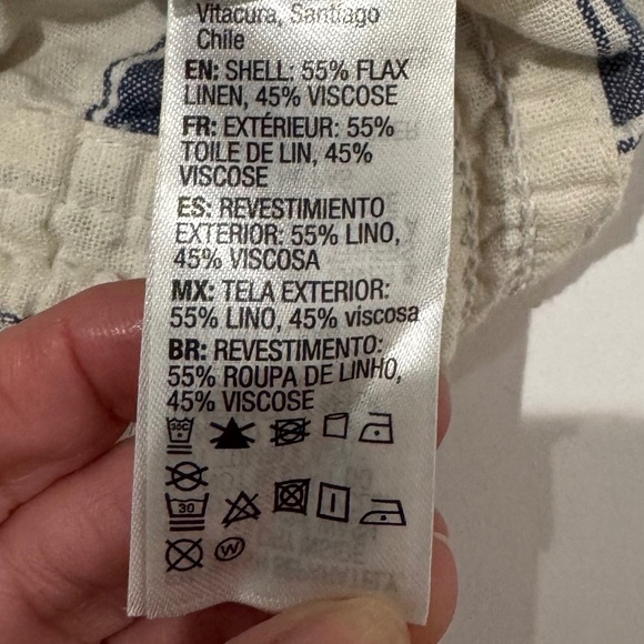 Roxy Blue and White Striped Casual Beach Shorts size M (6-8) - Picture 5 of 5